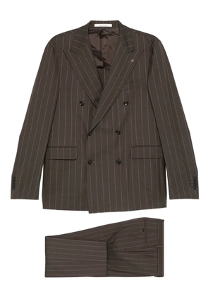 Tagliatore pinstripe double-breasted blazer - Brown