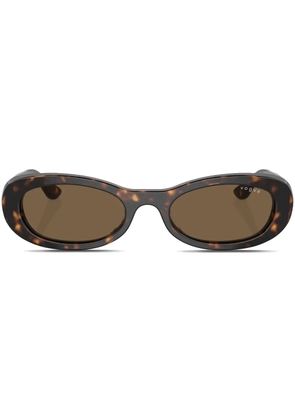Vogue Eyewear tortoiseshell-effect oval-frame sunglasses - Brown