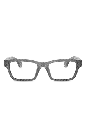 Alain Mikli checked rectangle glasses - Grey