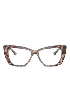 Jimmy Choo Eyewear leopard-pattern cat-eye glasses - Brown