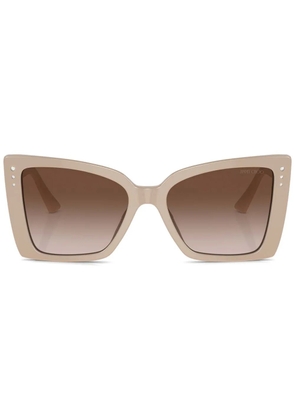 Jimmy Choo Eyewear rectangle-frame sunglasses - Neutrals