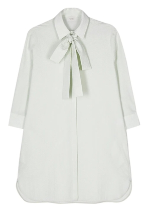 Mazzarelli seersucker cotton shirt - Green