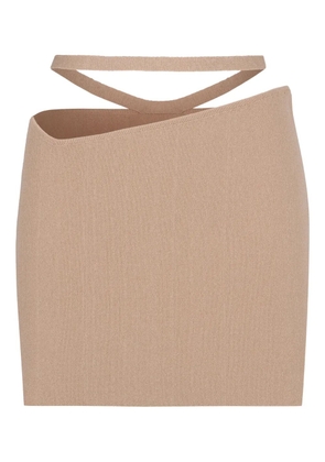 ANDREĀDAMO waist-strap mini skirt - Neutrals