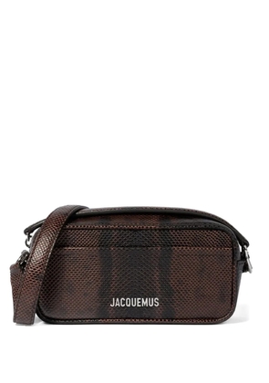 Jacquemus The Baneto snakeskin-embossed shoulder bag - Brown