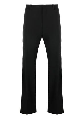 Off-White logo-embroidered straight-leg trousers - Black