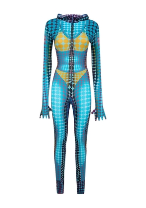Jean Paul Gaultier polka-dot jumpsuit - Blue
