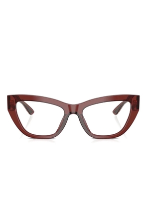 Dolce & Gabbana Eyewear cat-eye lace-detail glasses - Red