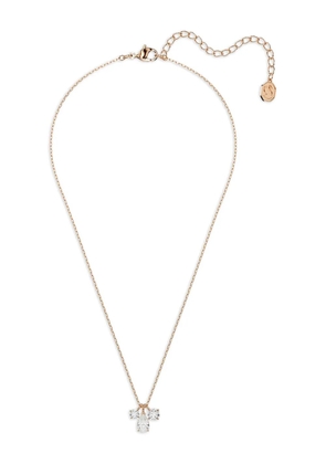 Swarovski Mesmera rose-gold pear-drop necklace - White