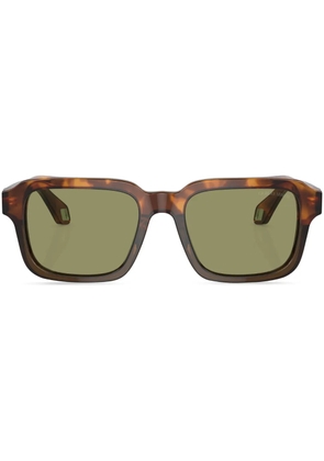 Giorgio Armani tinted-lens rectangle-frame sunglasses - Green
