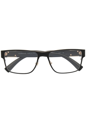 Versace Eyewear square-frame logo-plaque glasses - Black