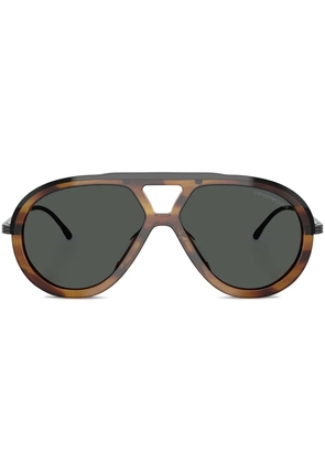 Emporio Armani pilot-frame sunglasses - Brown