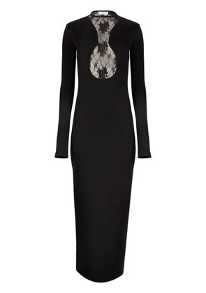 Nina Ricci lace-panelling maxi dress - Black