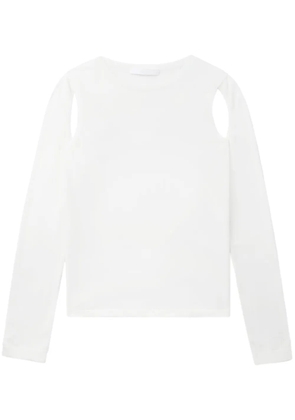 Helmut Lang cut-out fine-knit jumper - White