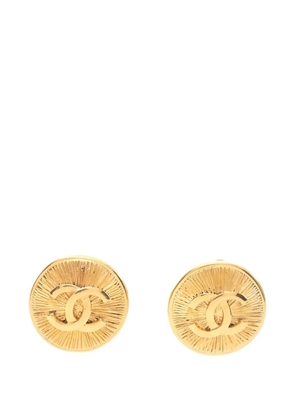 CHANEL Pre-Owned 1986-1988 coco mark earrings - Gold