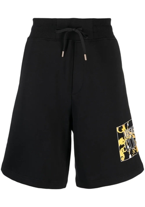 Versace Jeans Couture logo-print cotton track shorts - Black