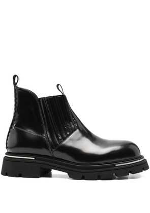 The Antipode leather stitched-panel ankle boots - Black