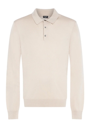 FRANZESE COLLECTION buttoned ribbed polo shirt - Neutrals