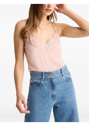 St. John Lana Cami lace-trimmed top - Pink
