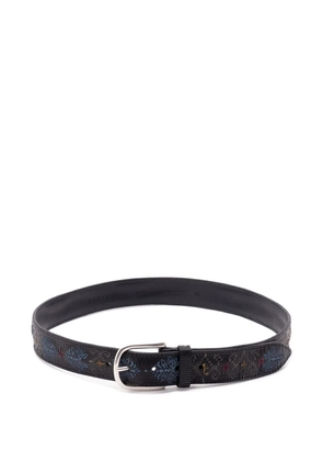 Orciani embroidered leather belt - Brown