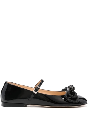 MACH & MACH Double Bow ballet flat - Black