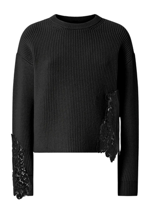 PINKO lace-ribbed sweater - Black