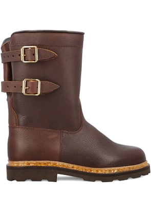 Paraboot Sanglier double-buckle leather boots - Brown