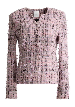 St. John Paper Eyelash button tweed jacket - Pink