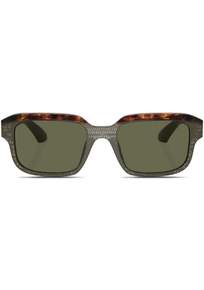 Alain Mikli graphic-print rectangle-frame sunglasses - Green