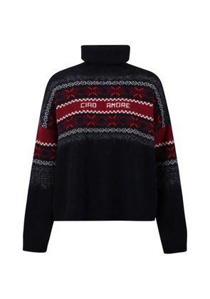 Giada Benincasa fair isle roll-neck sweater - Blue