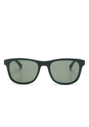 Lacoste logo-engraved square-frame sunglasses - Green