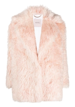 BECAGLI faux-fur oversize coat - Pink
