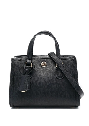 Michael Kors logo-plaque leather tote bag - Black