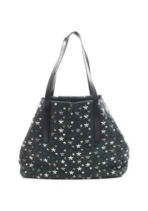 Jimmy Choo Pre-Owned 2000s leather star-stud shoulder bag - Green