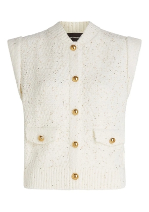 Karl Lagerfeld bouclé button vest - Neutrals