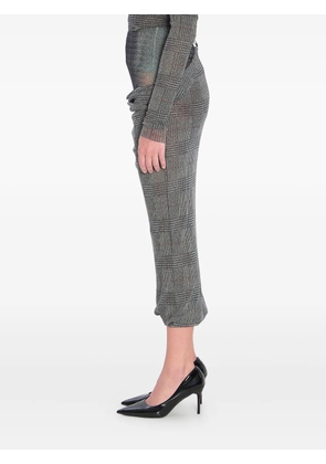 Jean Paul Gaultier Body Shadow checked midi skirt - Grey