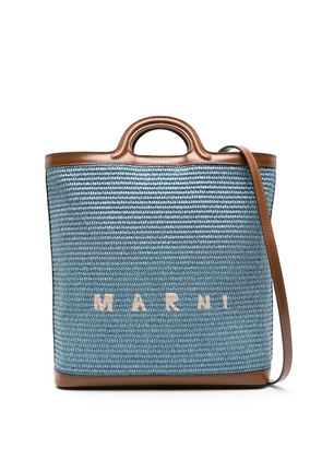 Marni Tropicalia straw tote bag - Blue