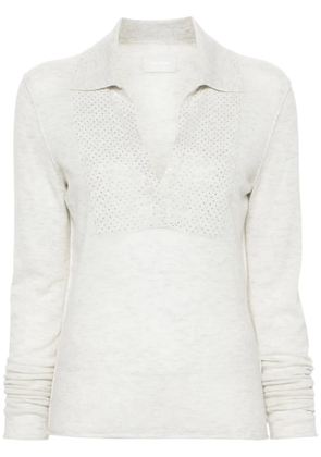Zadig&Voltaire Sally rhinestone-embellished cashmere jumper - Neutrals