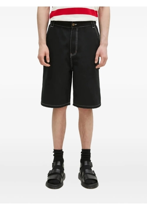 ICECREAM contrast-stitch denim shorts - Black