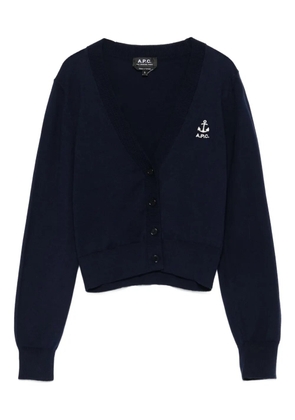 A.P.C. Joséphine anchor-embellished cardigan - Blue