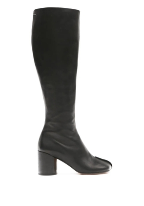 MM6 Maison Margiela knee-high leather boots - Black