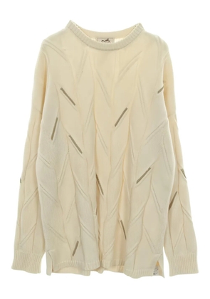 Hermès Pre-Owned 2010s crew-neck sweater - Neutrals