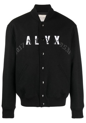 1017 ALYX 9SM leather-logo bomber jacket - Black