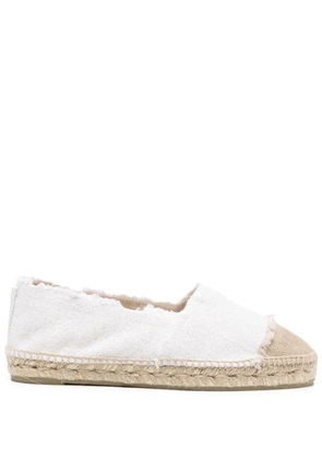 Castañer raw-cut contrast-toe espadrilles - White