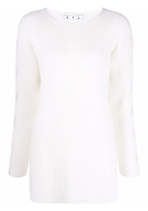 Off-White ribbed-knit wool jumper
