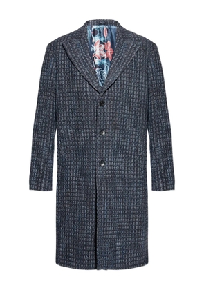 ETRO textured wool coat - Blue