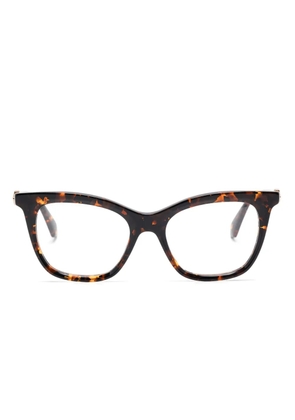 Off-White Eyewear logo-plaque glasses - Brown