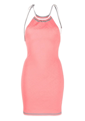 FENDI halterneck knitted dress - Pink