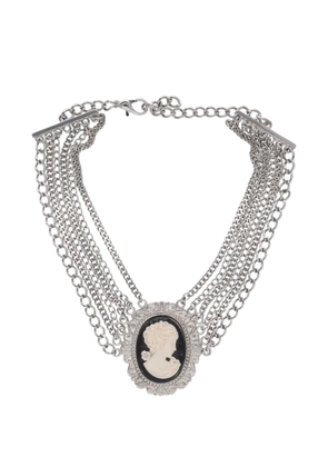 Vintage Cameo Collier chain necklace - Silver
