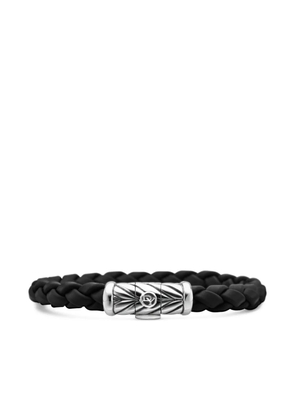 David Yurman sterling silver Chevron braided bracelet (8mm) - Black