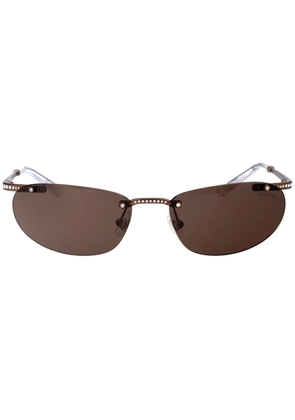 Swarovski Eyewear crystal-embellished sunglasses - Brown